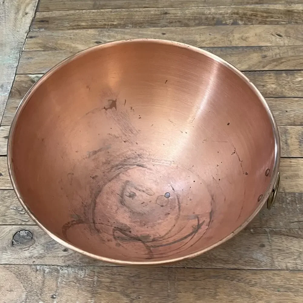 Vintage Copper Mixing Bowl 10